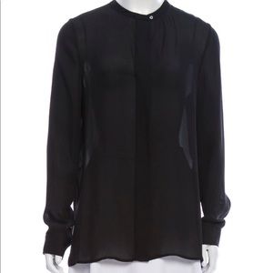 VINCE Silk Crew Neck Blouse